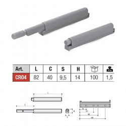 Толкатель PUSH LATCH, PERMO, Италия, CR040000000SM